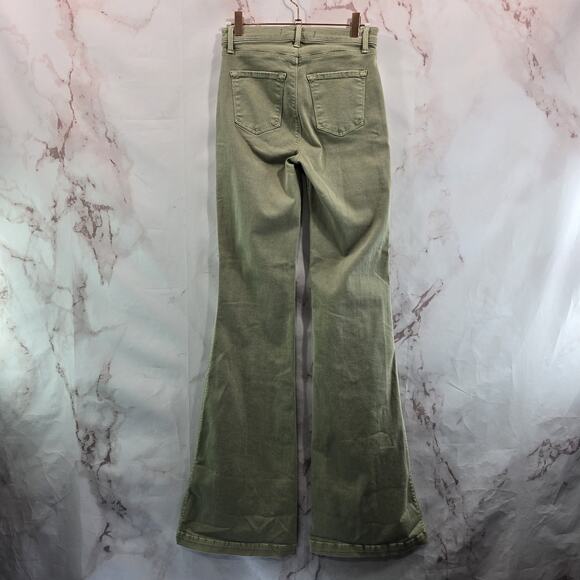 J Brand Jeans Womens 26 2 Light Green High Rise Flare Mint Sage Demi Mermaid